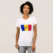 Nationalflagge Andorra T-Shirt (Vorne ganz)