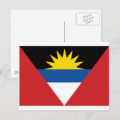 Nationalflagge Antigua Barbuda Postkarte (Vorne/Hinten)