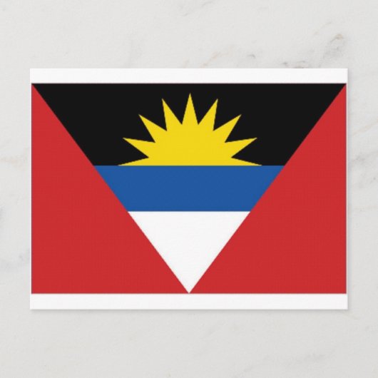 Nationalflagge Antigua Barbuda Postkarte (Vorderseite)