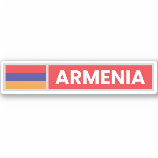 Nationalflagge Armenien Aufkleber (Vorderseite)