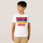 Nationalflagge Armeniens (Grunge Look) T-Shirt (Vorne ganz)
