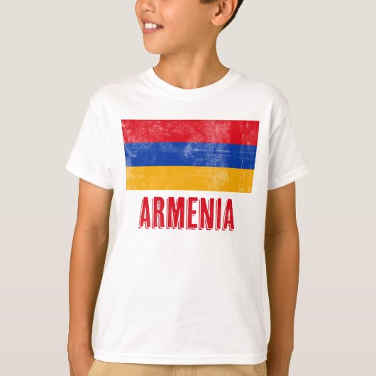 Nationalflagge Armeniens (Grunge Look) T-Shirt (Vorderseite)
