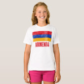Nationalflagge Armeniens (Grunge Look) T-Shirt (Vorne ganz)