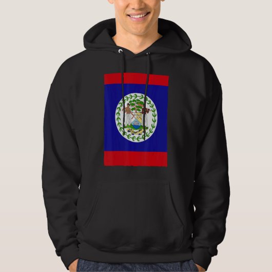 Nationalflagge Belize Hoodie (Vorderseite)