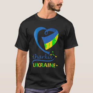 Nationalflagge Charkiv Ukraine - Emblem Wappen T T-Shirt