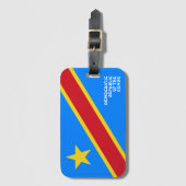 Nationalflagge der Demokratischen Republik Kongo Gepäckanhänger (Vorderseite Vertikal)