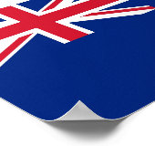 Nationalflagge der Falklandinseln Poster (Ecke)