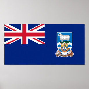 Nationalflagge der Falklandinseln Poster