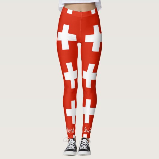 Nationalflagge der Schweiz Leggings (Vorderseite)