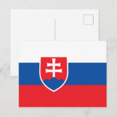 Nationalflagge der Slowakei Postkarte (Vorne/Hinten)