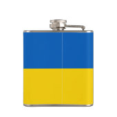 Nationalflagge der Ukraine Flachmann (Rückseite)