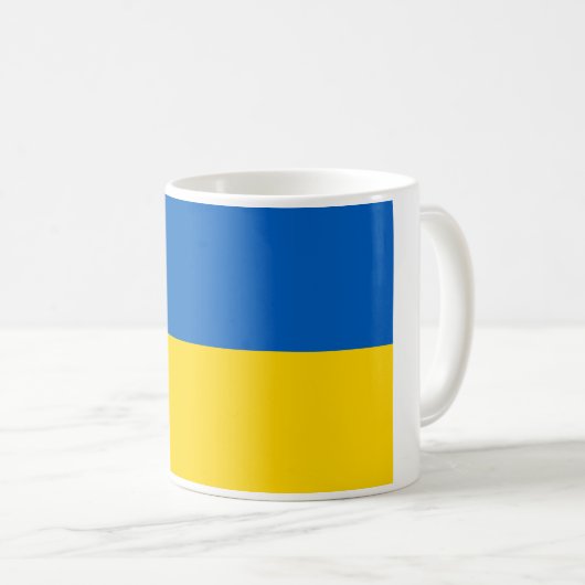 Nationalflagge der Ukraine Kaffeetasse (VorderseiteRechts)
