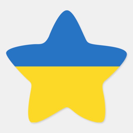 Nationalflagge der Ukraine Stern-Aufkleber (Vorderseite)