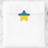 Nationalflagge der Ukraine Stern-Aufkleber (Tasche)