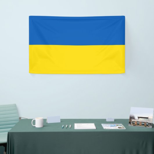 Nationalflagge der Ukraine - Wandbanner neu anordn Banner (Messeveranstaltung)