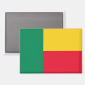 Nationalflagge des Benin Rectangle Magnet (Vorderseite/Rückseite)