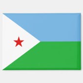 Nationalflagge des Dschibuti-Rectangle-Magneten Magnet (Vorderseite)