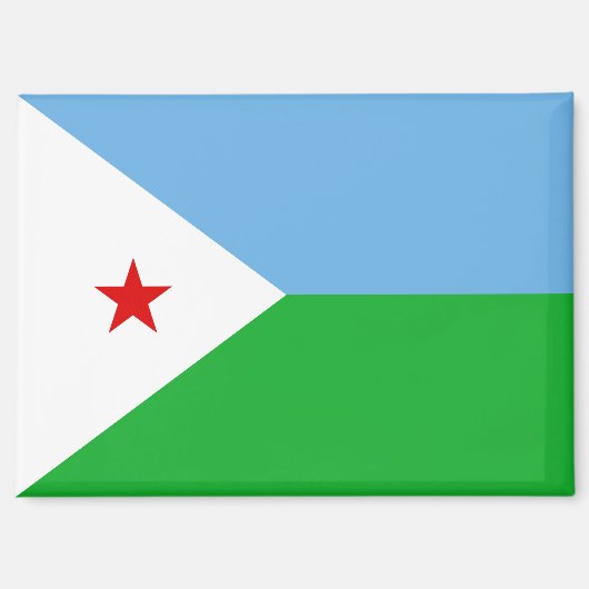 Nationalflagge des Dschibuti-Rectangle-Magneten Magnet (Vorderseite)