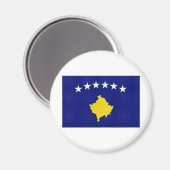 Nationalflagge des Kosovo Magnet (Vorderseite/Rückseite)