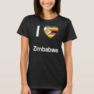 Nationalflagge des Souvenirs für Frauen in Simbabw T-Shirt