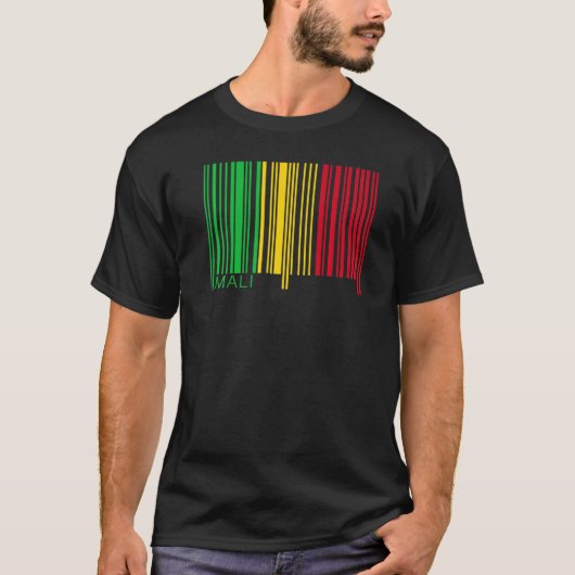 Nationalflagge des Souvenirs von Mali für Männer T-Shirt (Vorderseite)