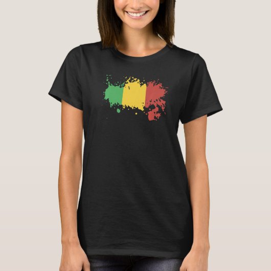 Nationalflagge des Souvenirs von Mali für Männer T-Shirt (Vorderseite)