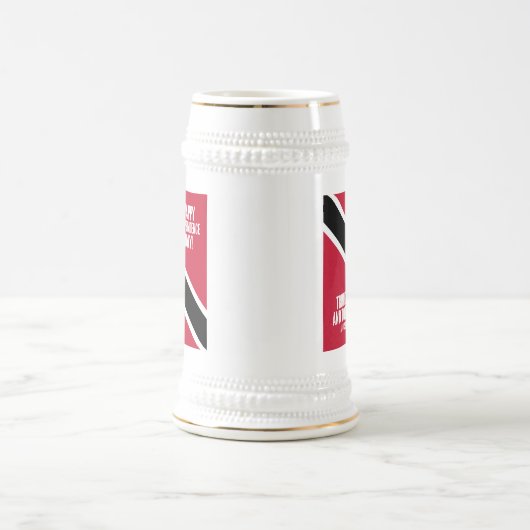 Nationalflagge des Trinidad und Tobago Bierglas (Mittel)