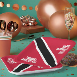 Nationalflagge des Trinidad und Tobago Pappteller