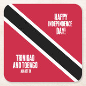 Nationalflagge des Trinidad und Tobago Rechteckiger Pappuntersetzer (Vorderseite)