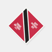 Nationalflagge des Trinidad und Tobago Serviette (Ecke)