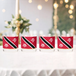 Nationalflagge des Trinidad und Tobago Whiskyglas