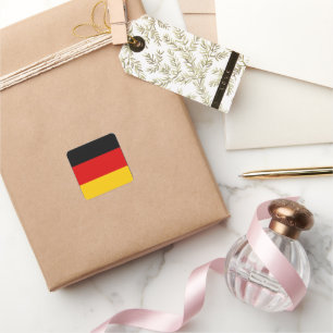 Nationalflagge Deutschlands Quadratischer Aufkleber