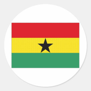 Nationalflagge Ghana Runder Aufkleber