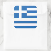 Nationalflagge Griechenlands Quadratischer Aufkleber (Tasche)