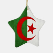 Nationalflagge Grunge Algerien Keramik Ornament (Rechts)