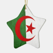 Nationalflagge Grunge Algerien Keramik Ornament (Links)