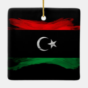 Nationalflagge in Libyen Keramikornament