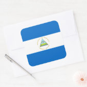 Nationalflagge in Nicaragua Quadratischer Aufkleber (Umschlag)