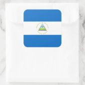 Nationalflagge in Nicaragua Quadratischer Aufkleber (Tasche)