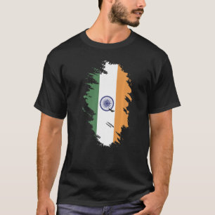 Nationalflagge Indiens Souvenir für Männer Frauen  T-Shirt