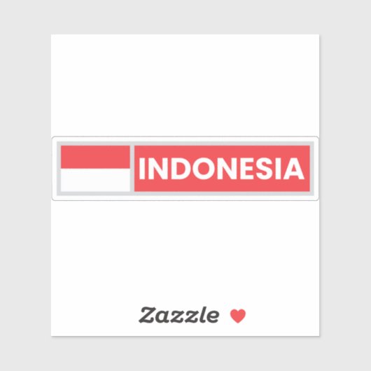 Nationalflagge Indonesiens Aufkleber (Blatt)