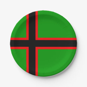 Nationalflagge Kareliens Pappteller