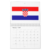 Nationalflagge Kroatien Kalender (Feb 2027)