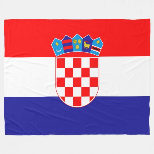 Nationalflagge Kroatien Zastava Hrvatske groß Fleecedecke (Vorderseite (Horizontal))