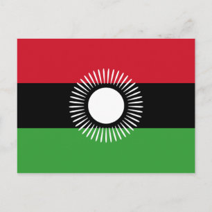 Nationalflagge Malawi Postkarte