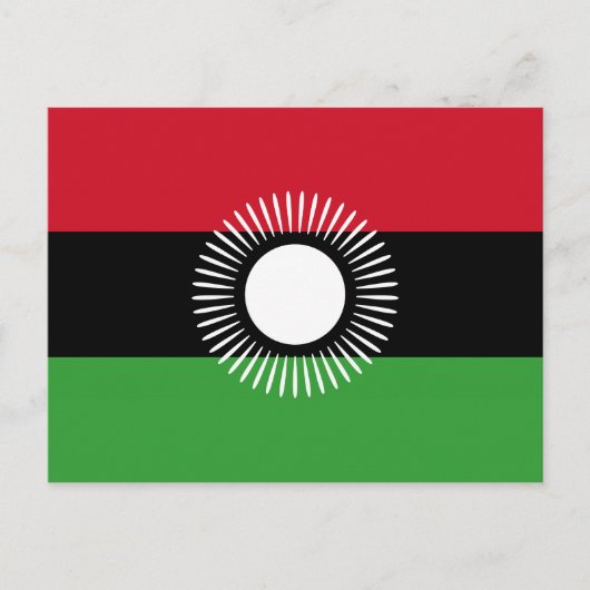Nationalflagge Malawi Postkarte (Vorderseite)