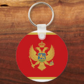 Nationalflagge Montenegro Schlüsselanhänger (Vorderseite)