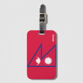 Nationalflagge Patriotic Gepäckanhänger (Vorderseite Vertikal)