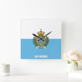 Nationalflagge Patriotic Quadratische Wanduhr (Zuhause)