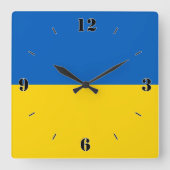 Nationalflagge Patriotic Quadratische Wanduhr (Vorderseite)